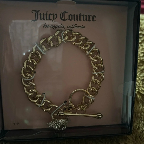Juicy Couture Link chain Heart charm bracelet New - Picture 4 of 8